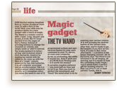 The Daily Mail Newspaper gadget of the week Wand Article